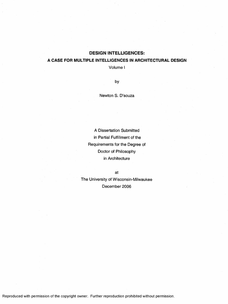 Multiple Intelligences in Architecture Design | PDF | Cognition | Science