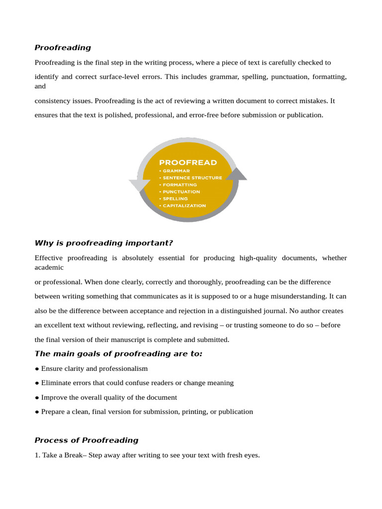 Essential Proofreading Techniques | PDF