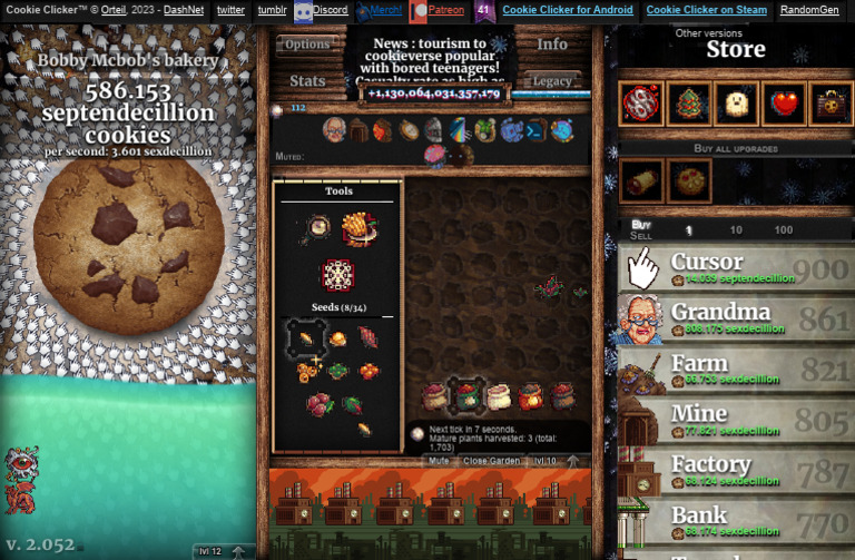 4.944 Octodecillion Cookies - Cookie Clicker | PDF | Electronic Games ...