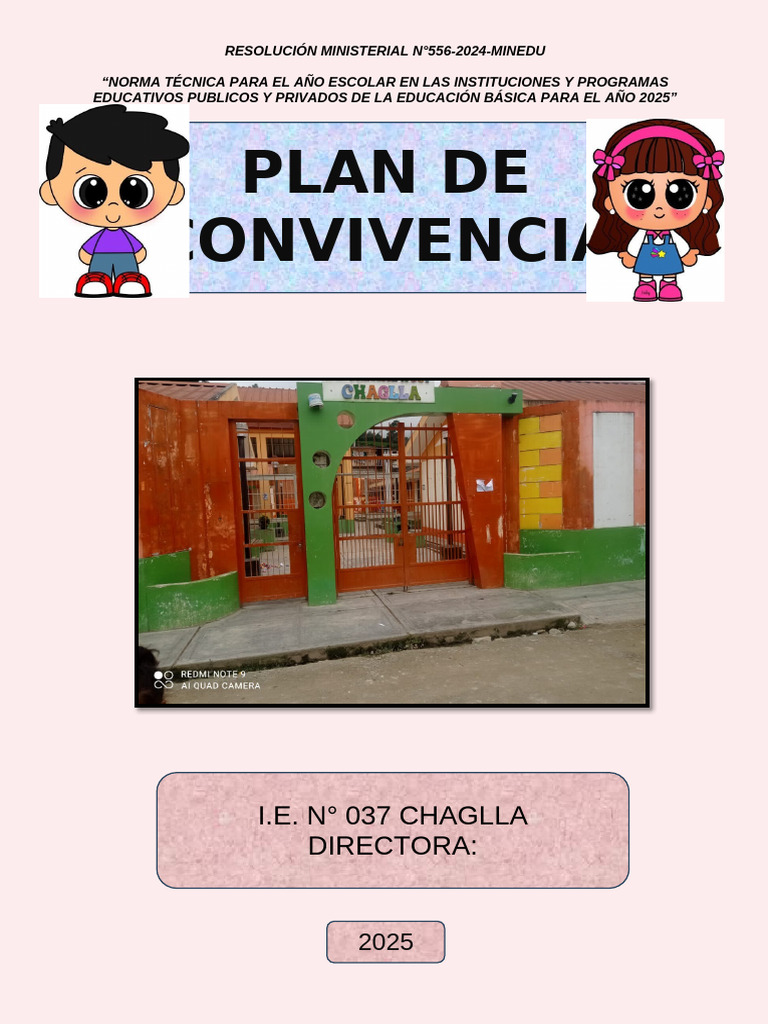 Plan de Convivencia Escolar 2025 I.E. 037 | PDF | Violencia | Comunidad