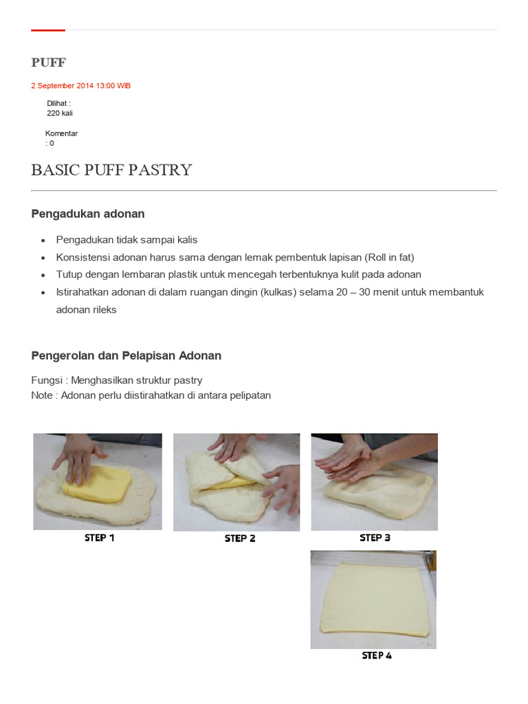 Teknik Lipatan Puff Pastry | PDF