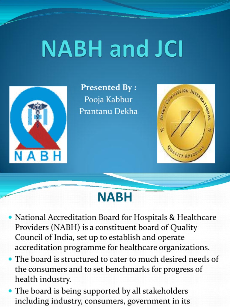Nabh And Jci PDF Joint Commission Health Sciences