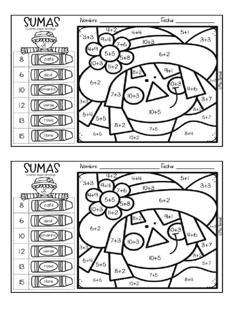 Sumas Hasta El 20 Segundo Basico | PDF