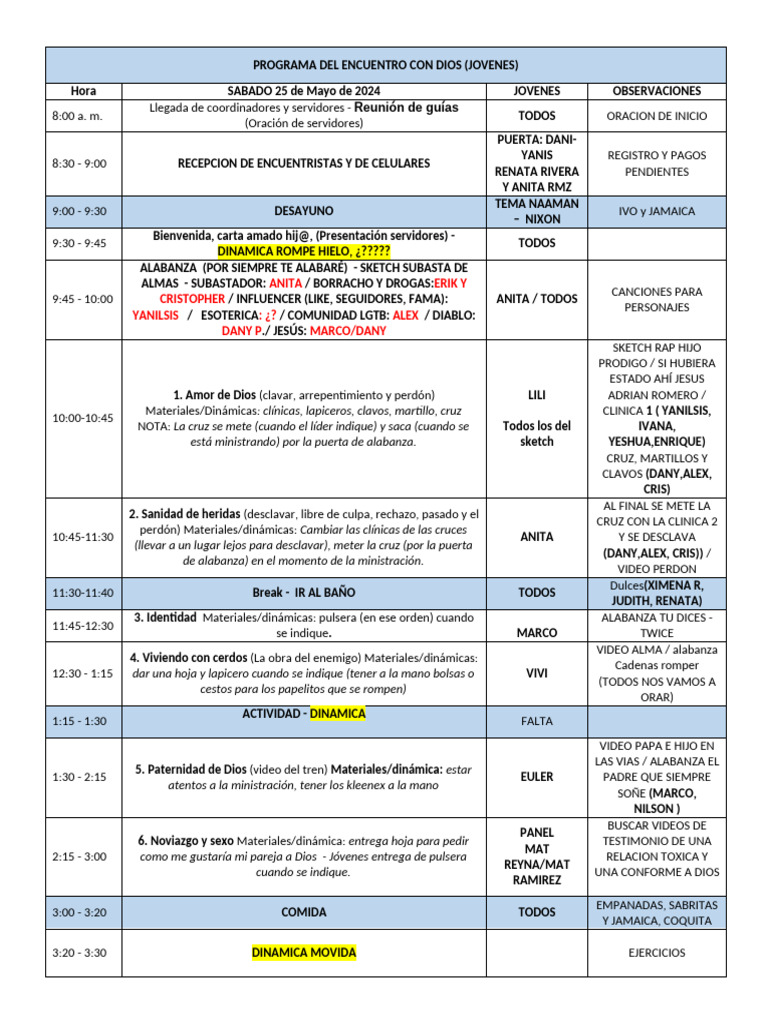 Programa Encuentro Jovenes 25 Mayo 2024 | PDF