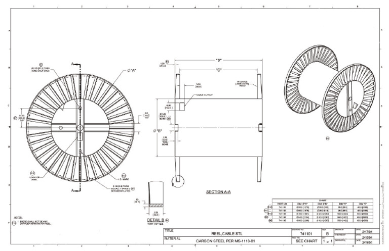 Cable Reel Dimension | PDF