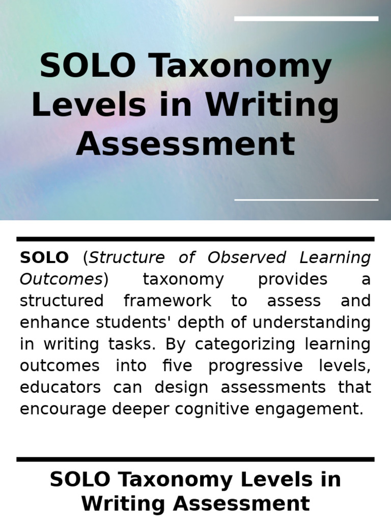 Day 2-SOLO in Assessment | PDF