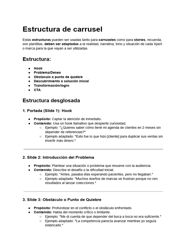 Estructura de Carrusel | PDF