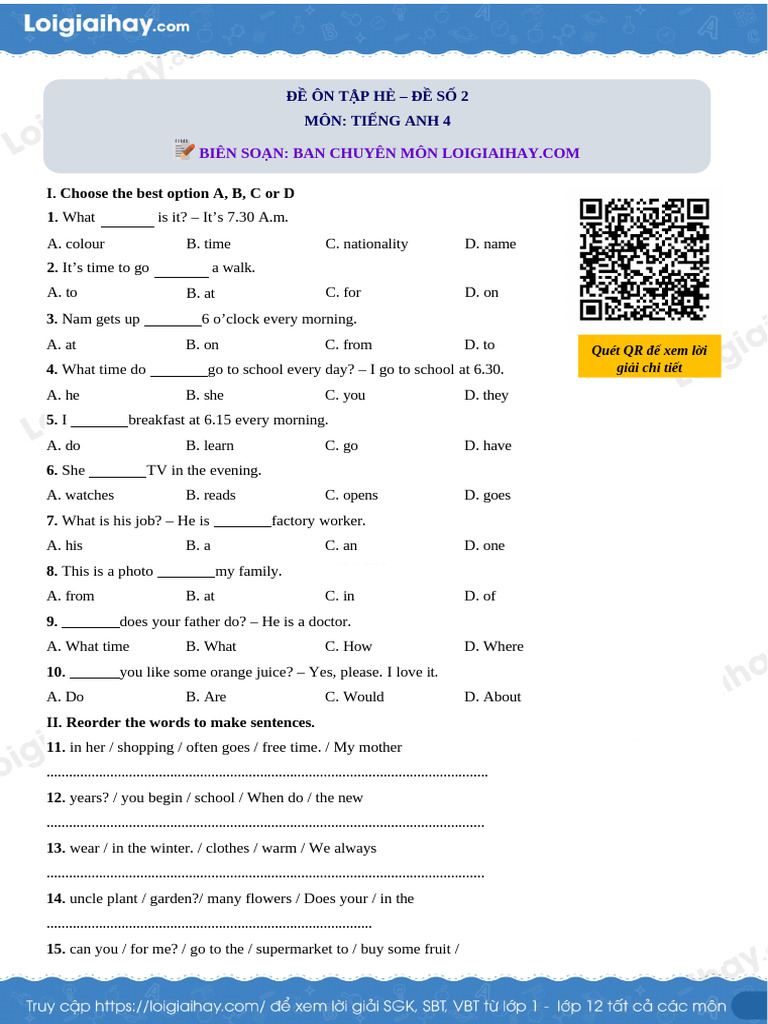 De On Tap He Lop 4 Len Lop 5 Mon Tieng Anh de So 2 1654761501 | PDF
