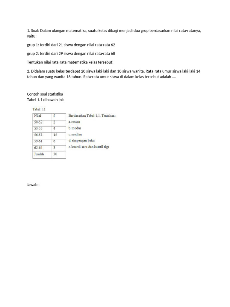 Analisis Rata-rata dan Modus Nilai Siswa | PDF