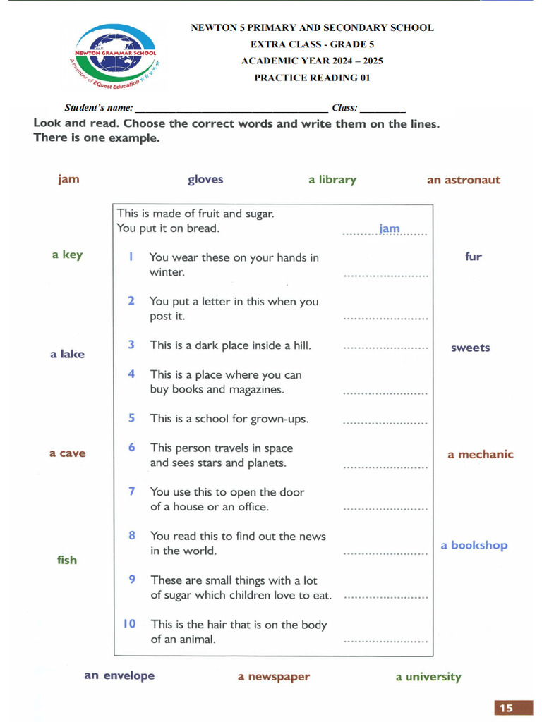 Extra Class Practice Reading 01 | PDF