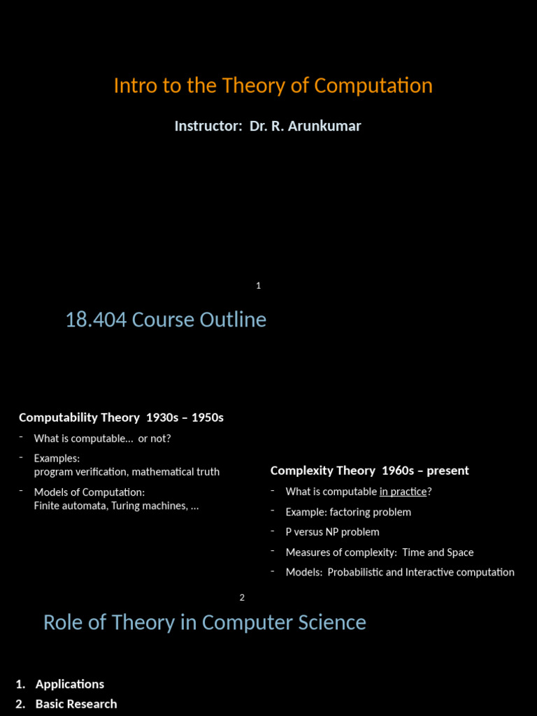 Lec 1 | PDF | Automata Theory | Applied Mathematics