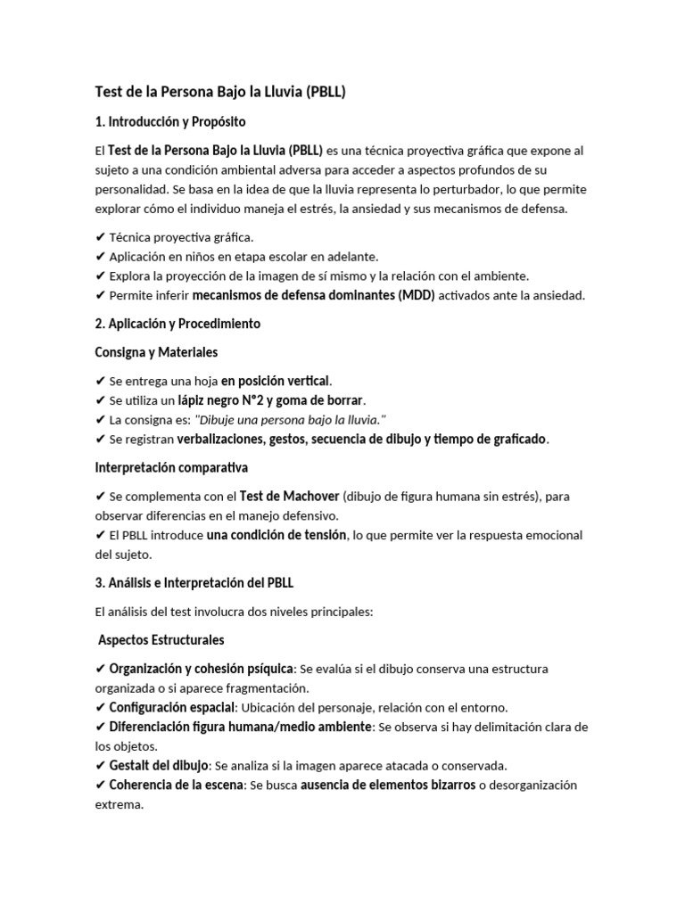 Test de la Persona Bajo la Lluvia | PDF | Abuso infantil | Ansiedad