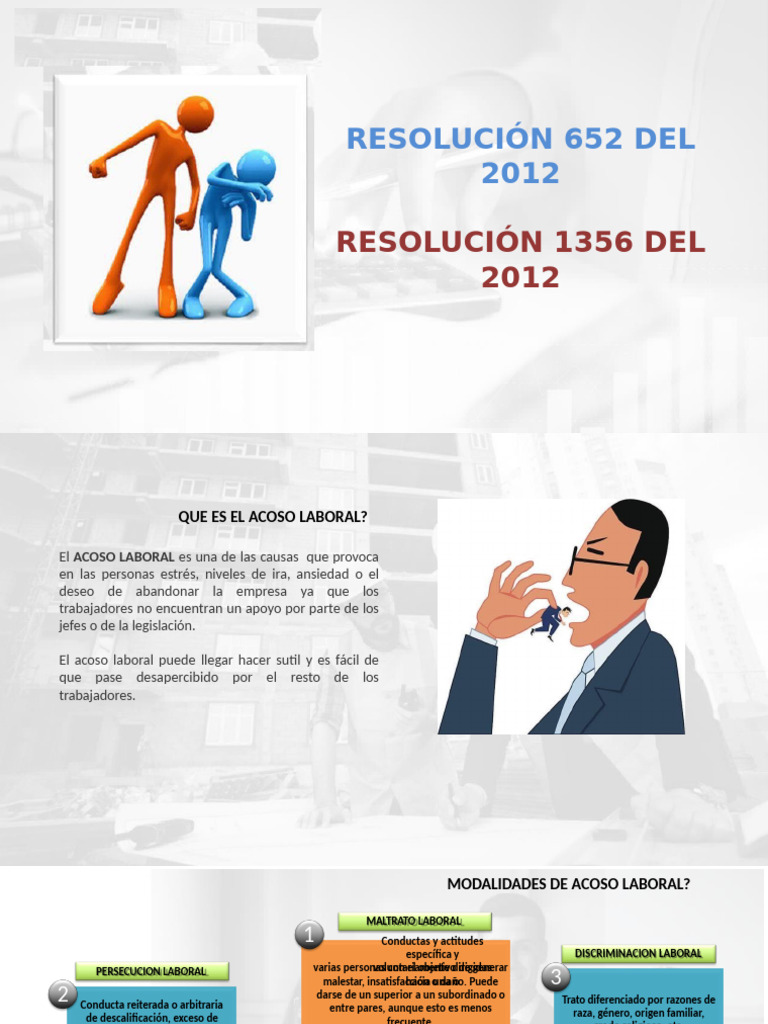 Resolucion 652 y 1356 Del 2012 | PDF