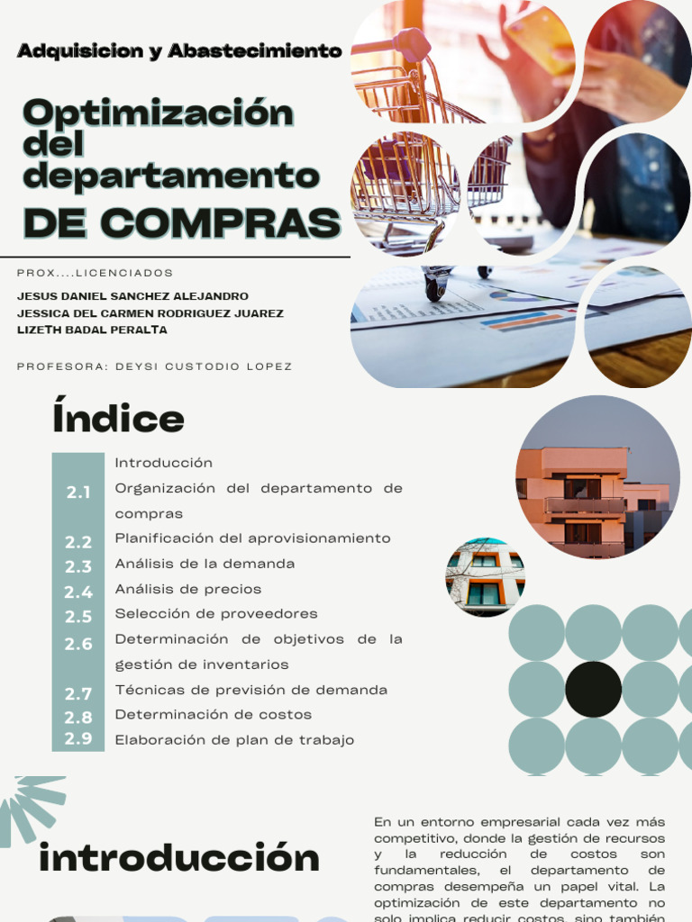 Optimización del Departamento de Compras | PDF | Obtención | Calidad ...