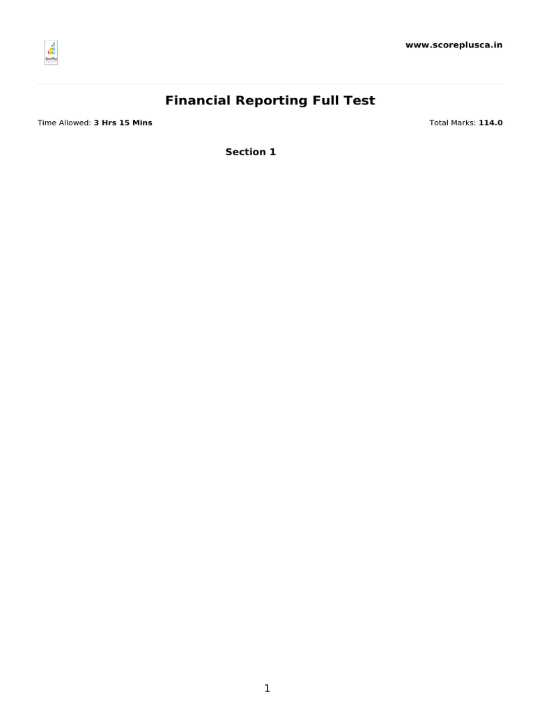 Financial Reporting Test Questions | PDF | Dividend | Retained Earnings