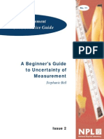 A BeginnerGÇÖs Guide to Uncertainty of Measurement