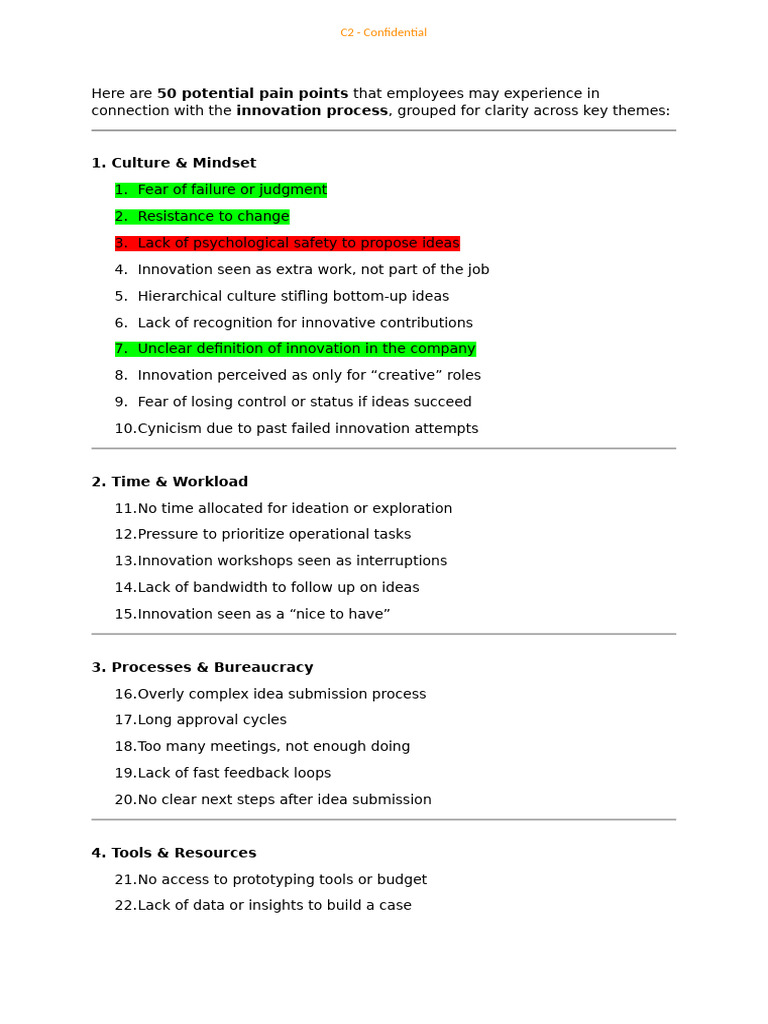 Here Are 50 Potential Pain Points That Employees May Experience in ...