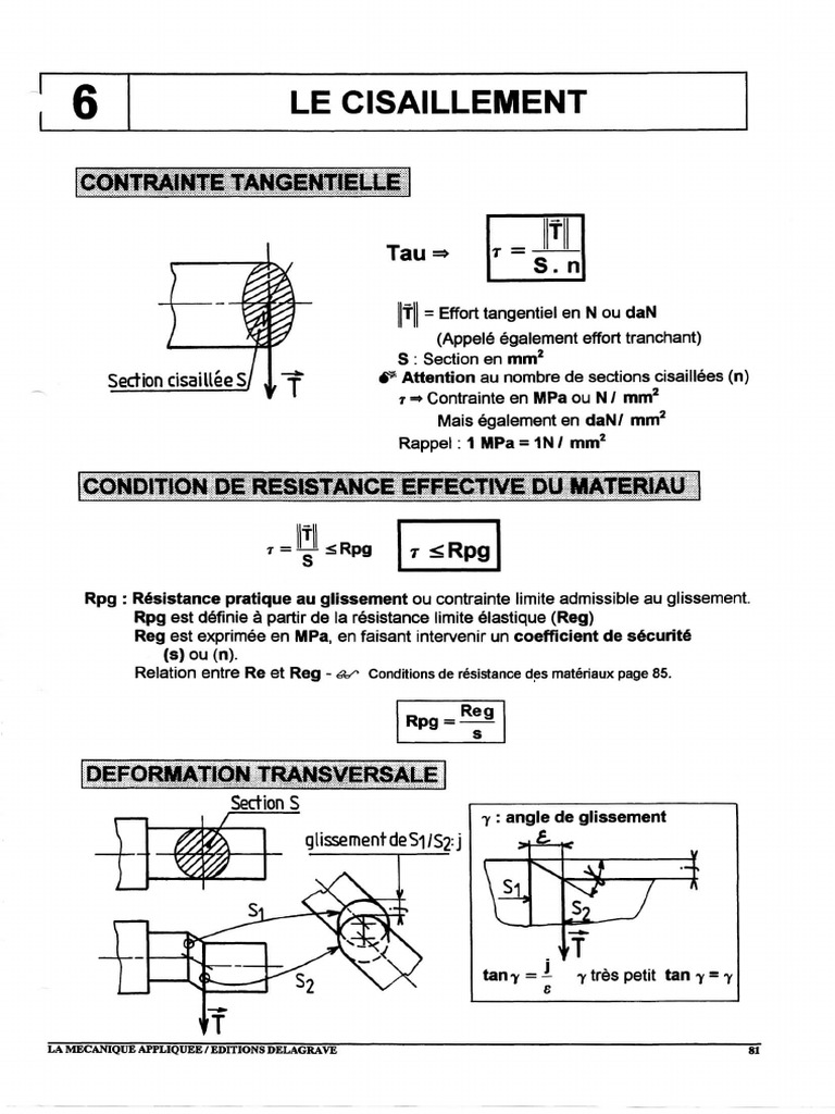 Cisaillement 001 | PDF