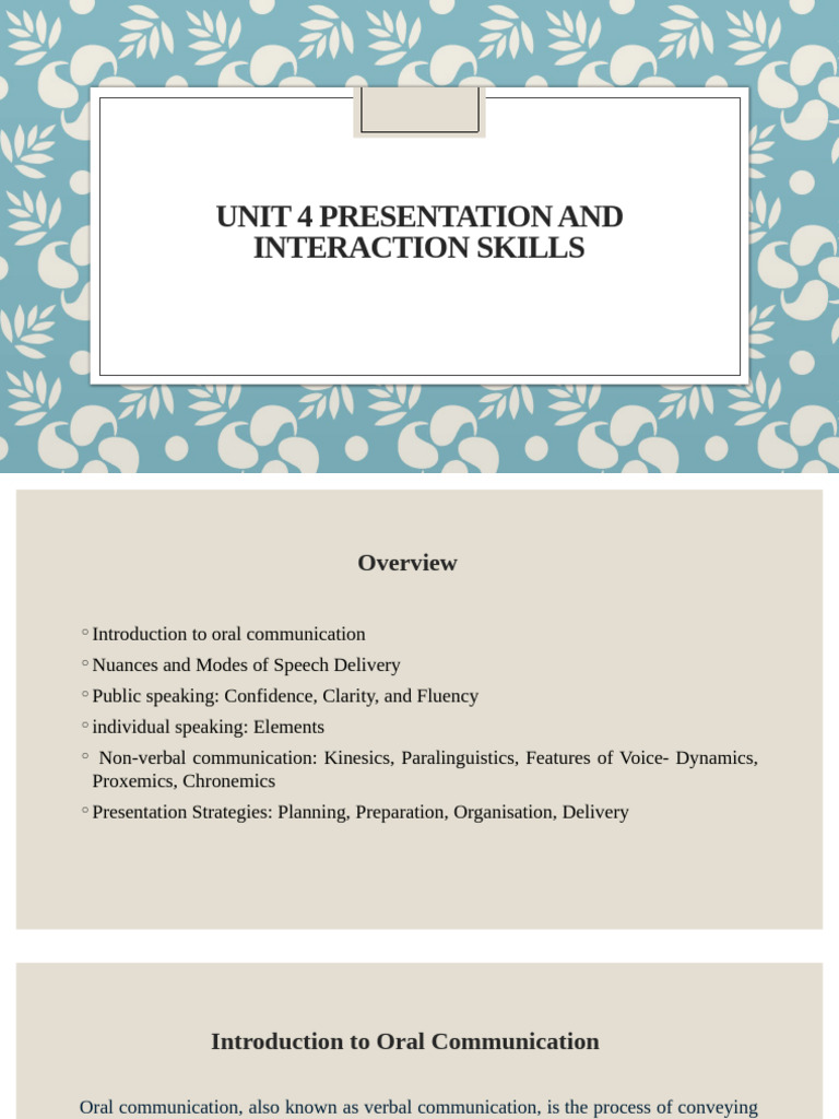 Mastering Oral Communication Skills | PDF | Communication | Nonverbal ...