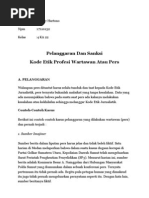 Download Pelanggaran Kode Etik Wartawan by Hanifah Jihan SN86720608 doc pdf