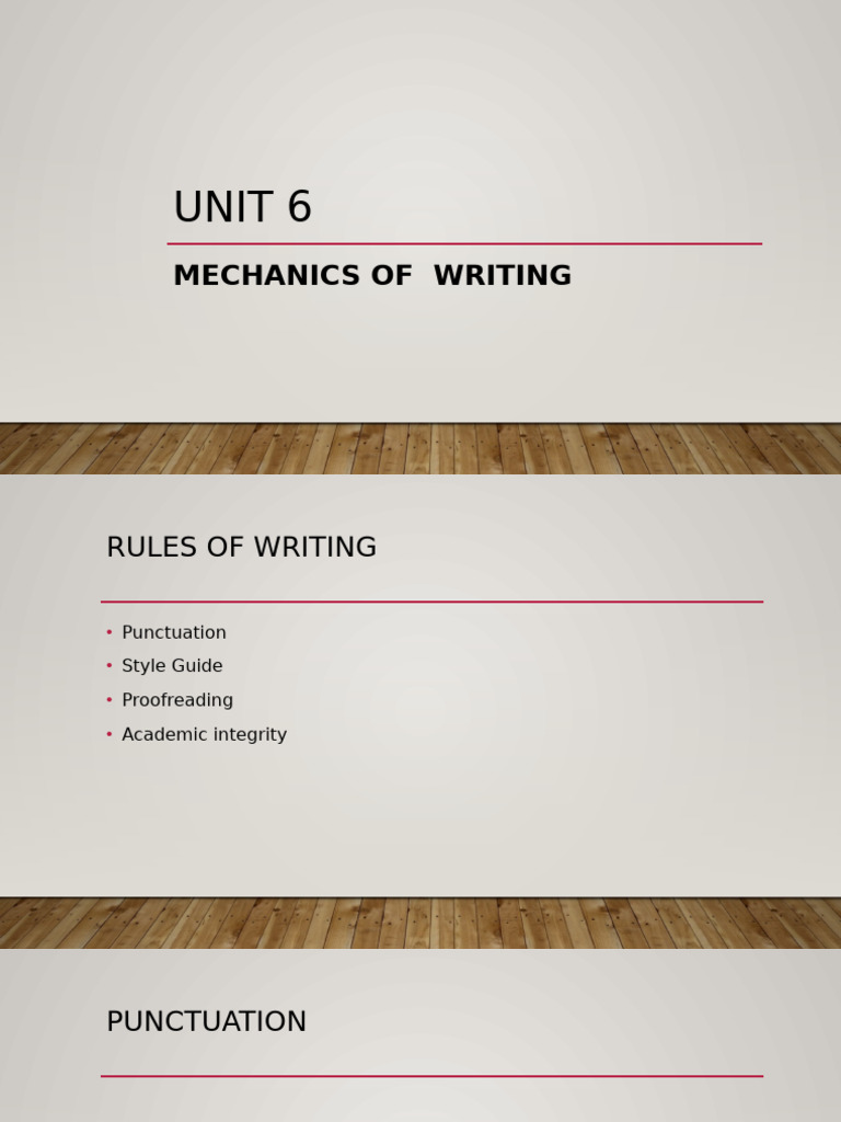 Mechanics of Writng | PDF