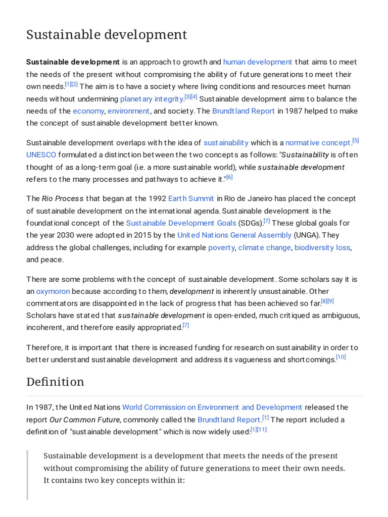 Understanding Sustainable Development | PDF | Sustainable Development ...