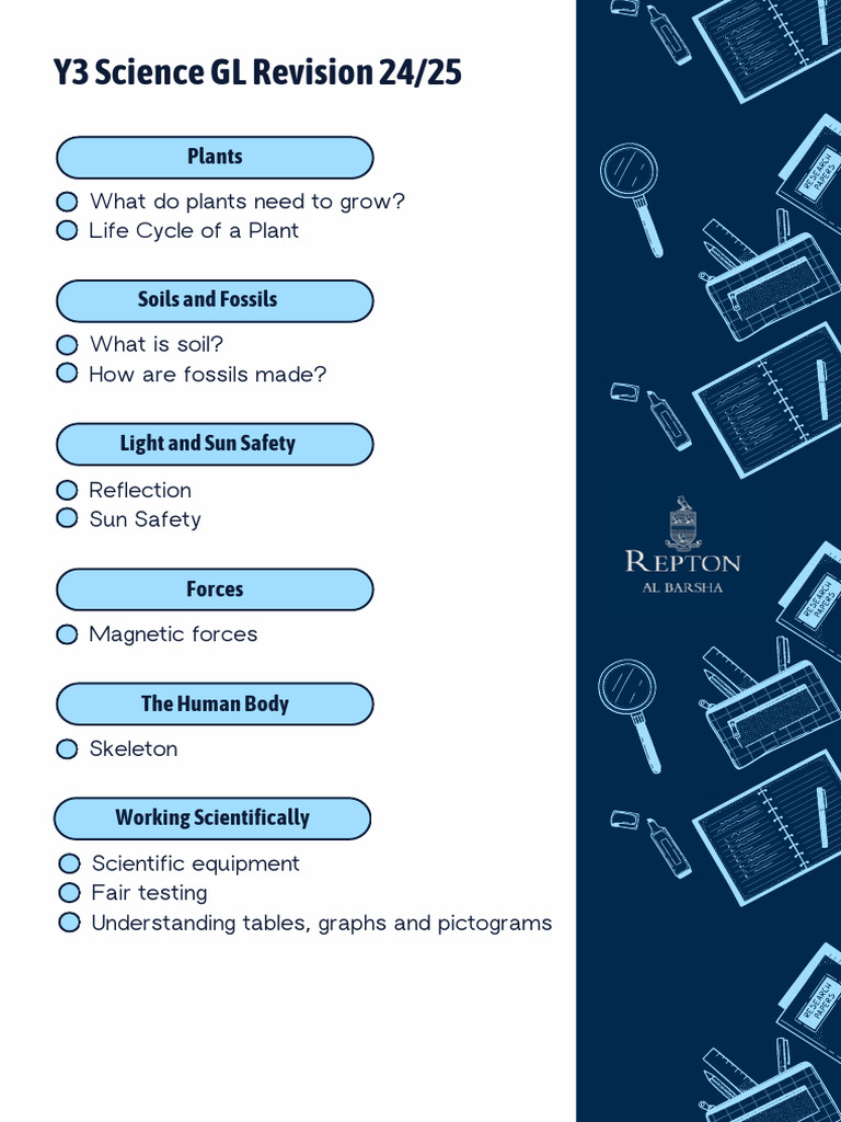Year 3 Science Revision Guide | PDF