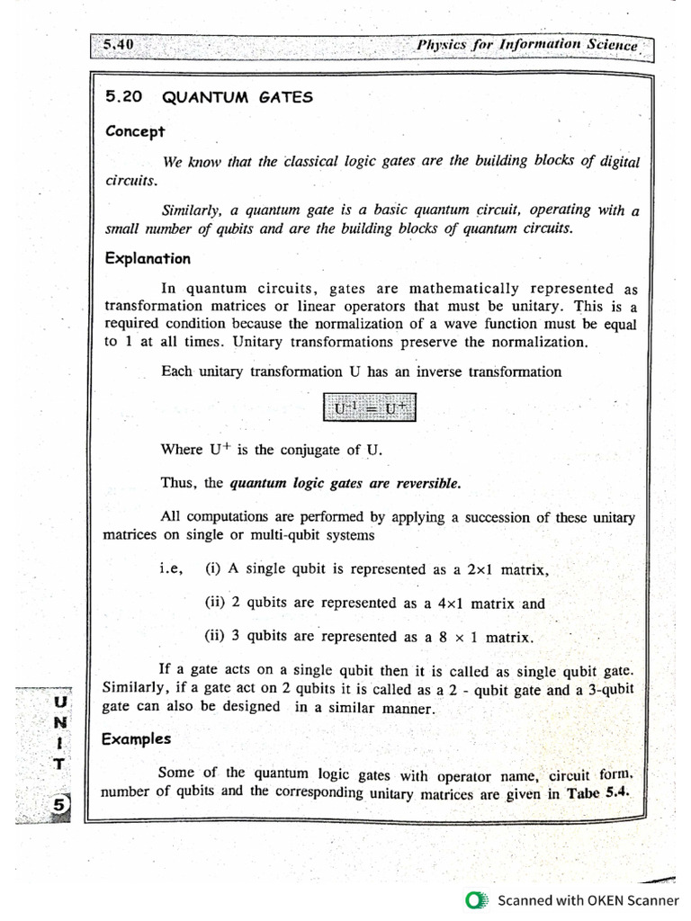 Quantum Gates | PDF