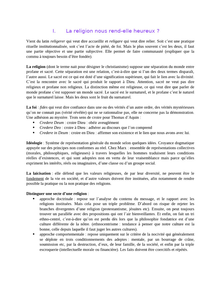 La religion et le bonheur humain | PDF | Dieu | Foi