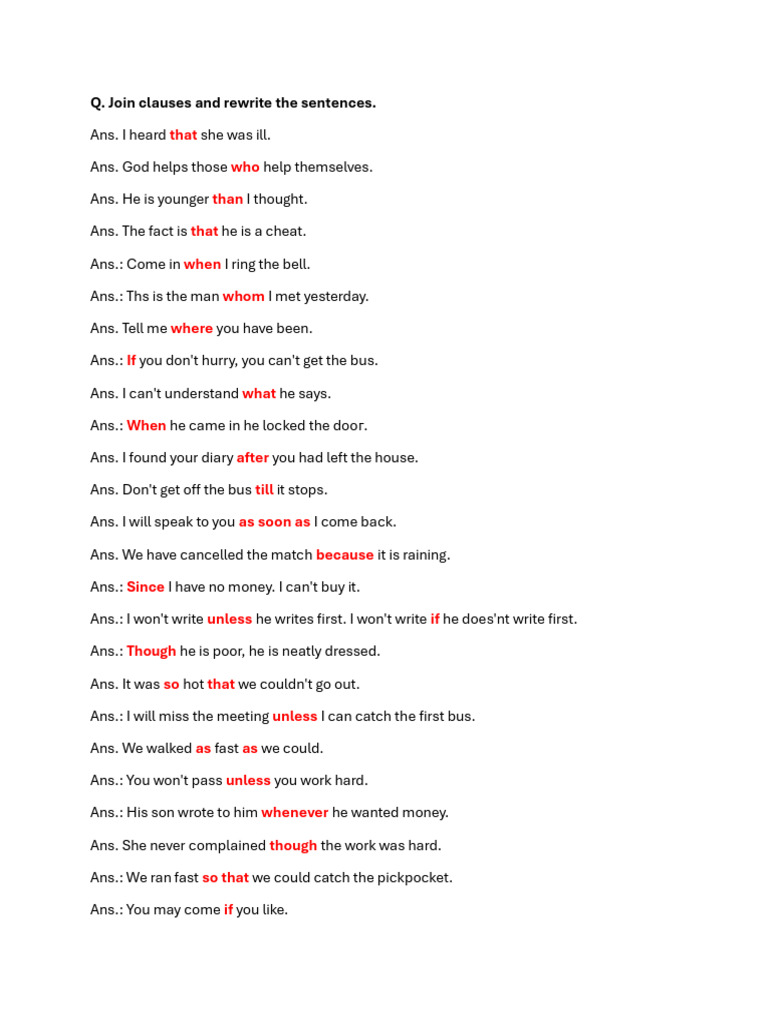 Clauses | PDF