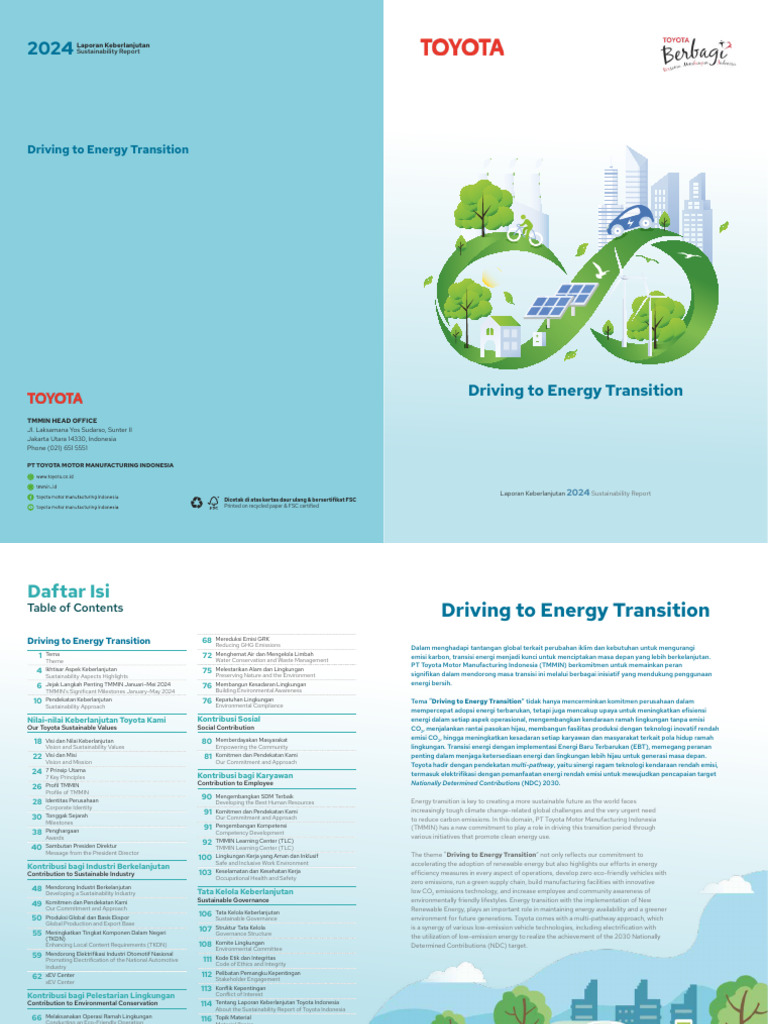 2024 Toyota Sustainability Report | PDF | Electric Vehicle | Plug In Hybrid