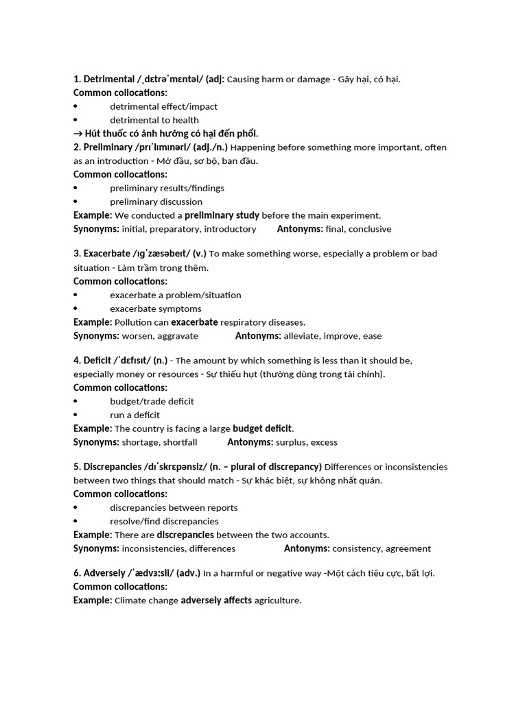 Cam 9 Test 2 Pas1,2 Vocab | PDF