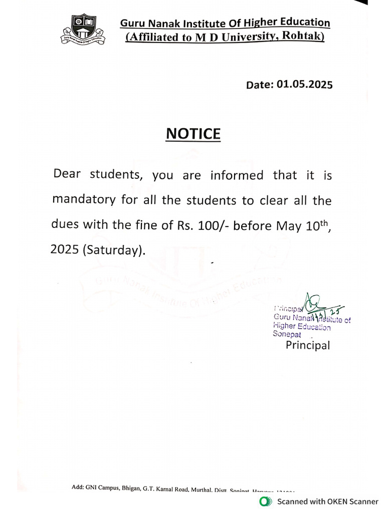 Fee Notice | PDF