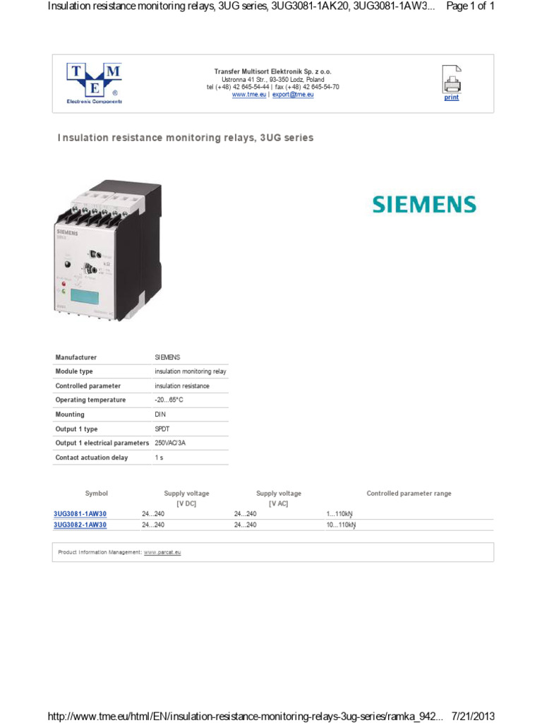 Insulation Resistance Monitoring Relays | PDF