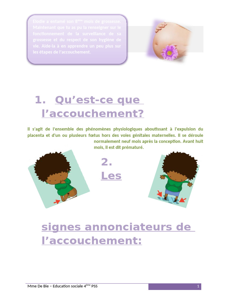 Les étapes clés de l'accouchement | PDF | Accouchement | Grossesse