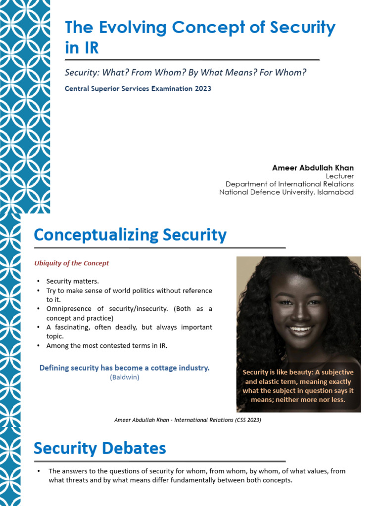Evolving Security Concepts in IR | PDF | Concept | Political Science