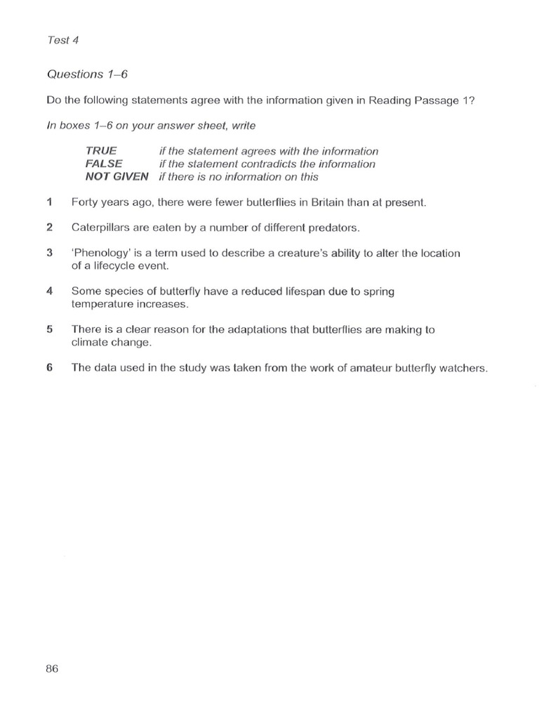 Cambridge 19 - Reading Question Test 4 | PDF