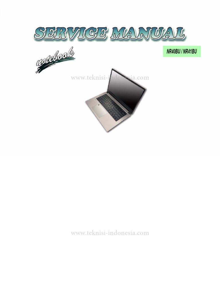 NR40BU/NR41BU Notebook Service Manual | PDF | Usb | Solid State Drive
