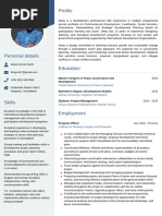 World Bank CV Format Template | PDF | Project Management