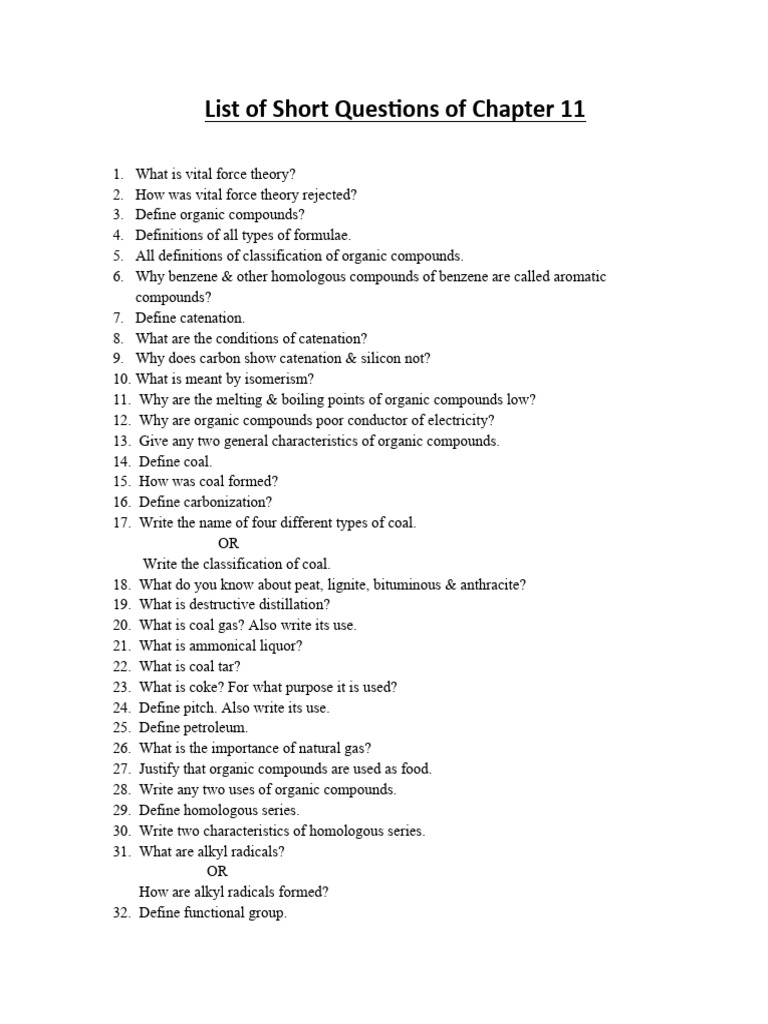 Important S.Qs of CH-11 | PDF