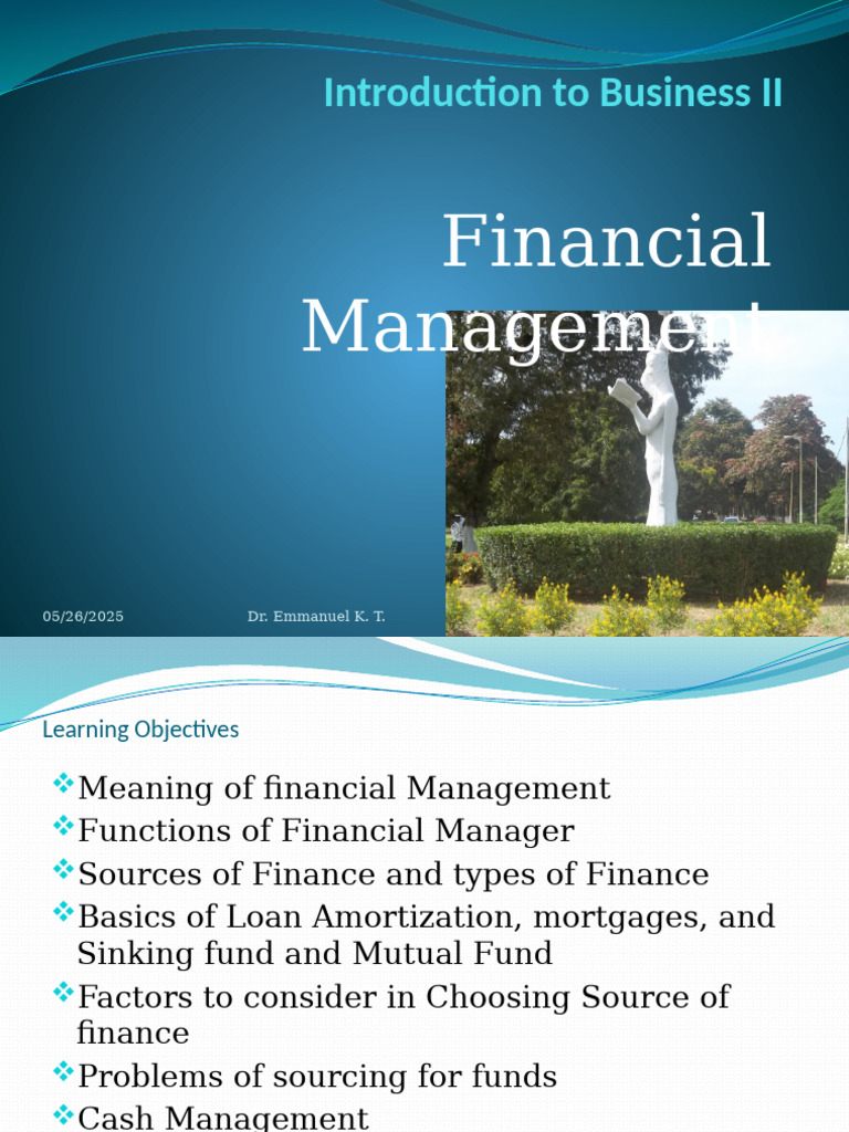 Financial Management Overview Guide | PDF | Loans | Debt