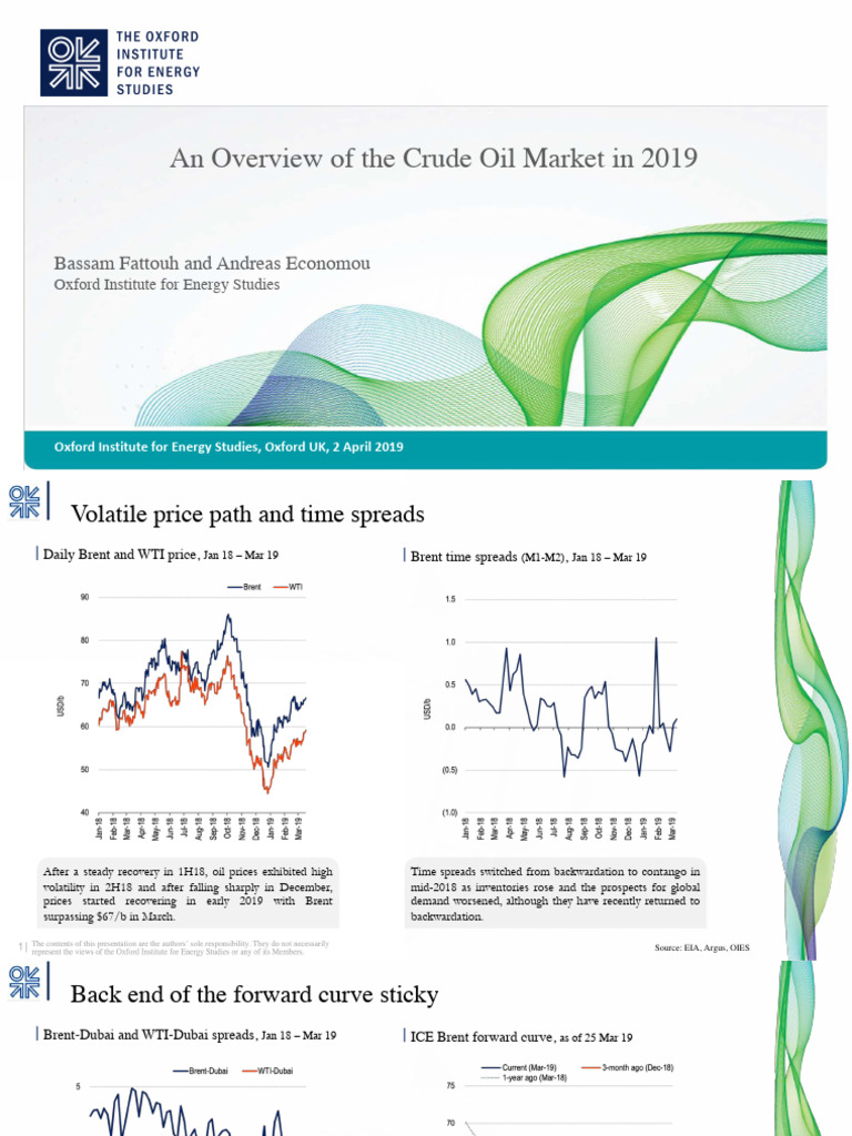 An Overview of The Crude Oil Market in 2019 Presentation | PDF | Opec ...