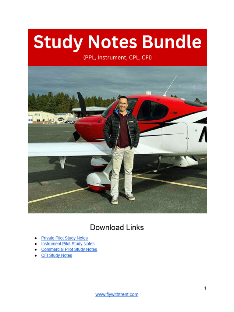 Flight Study Notes Bundle | PDF