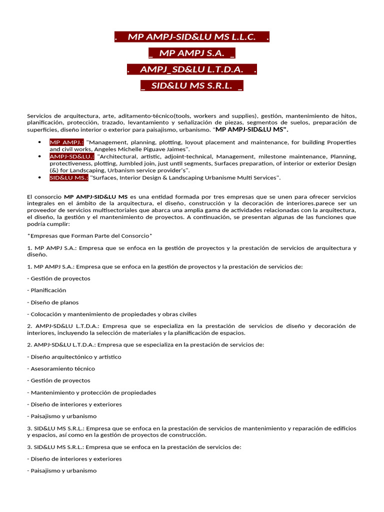 AMPJ DocumentodeConformaciondeSociedad LTDA | PDF | Diseño | Diseño de ...