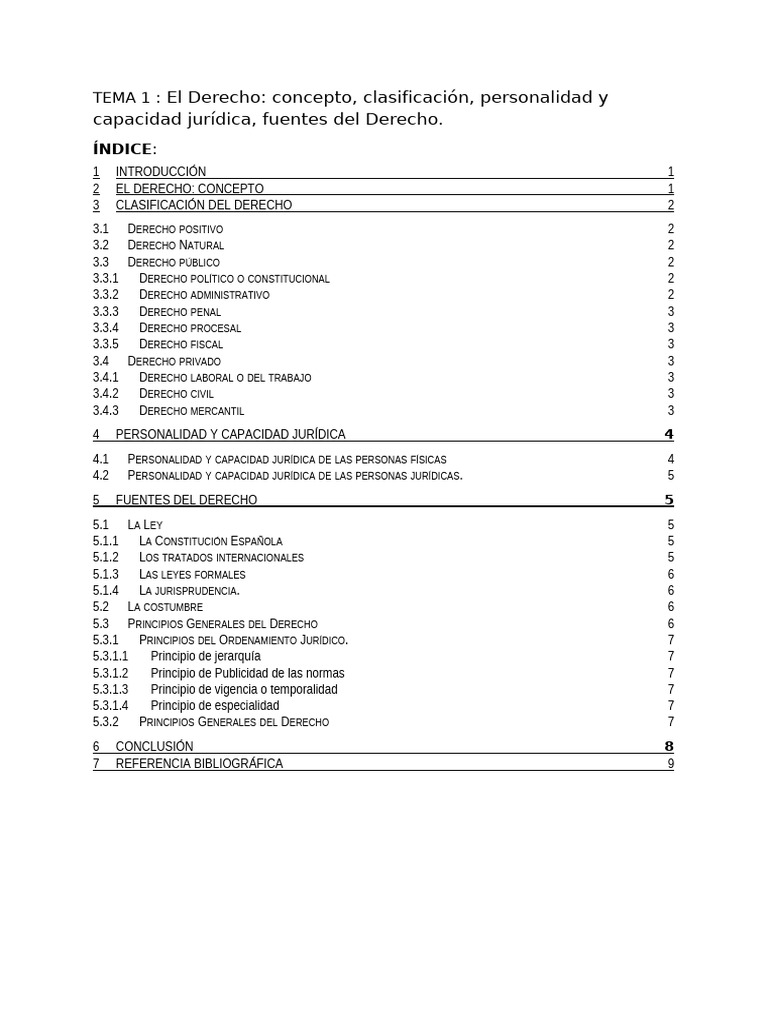 Tema 1 | PDF | Fuentes del derecho | Caso de ley