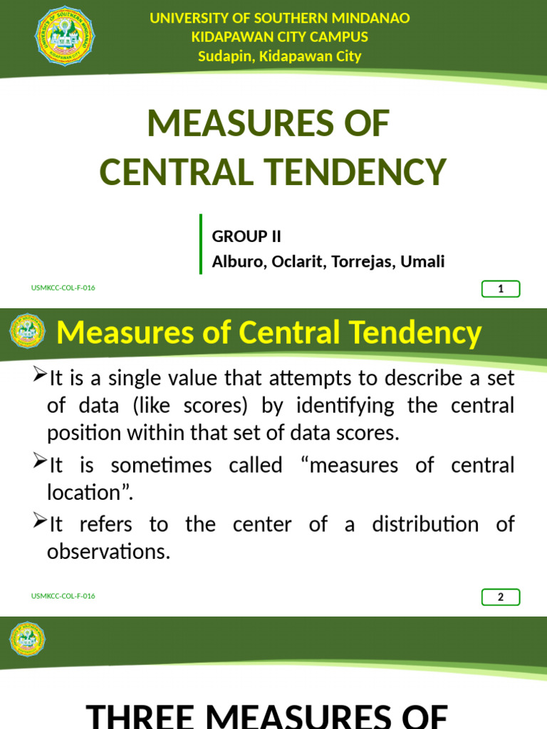 Measures of Central Tendency | PDF | Mode (Statistics) | Arithmetic Mean