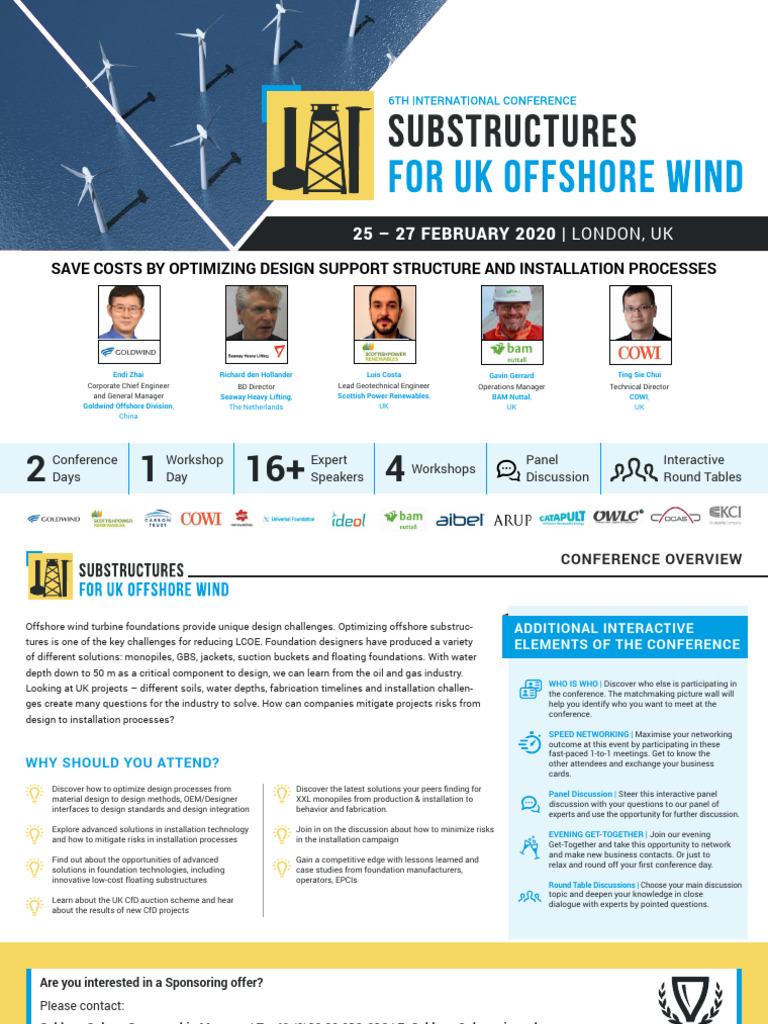Offshore Wind Foundation Optimization Conference | PDF | Offshore Wind ...