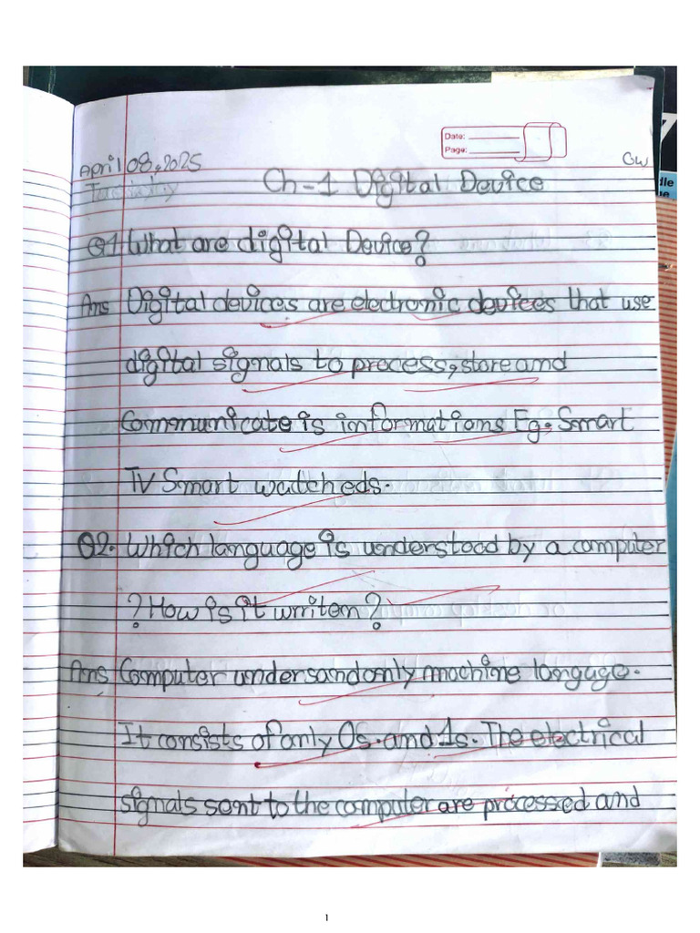 Class 3 CH 1 | PDF