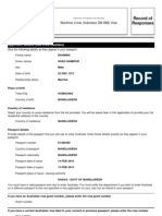 Maritime Crew Visa Application