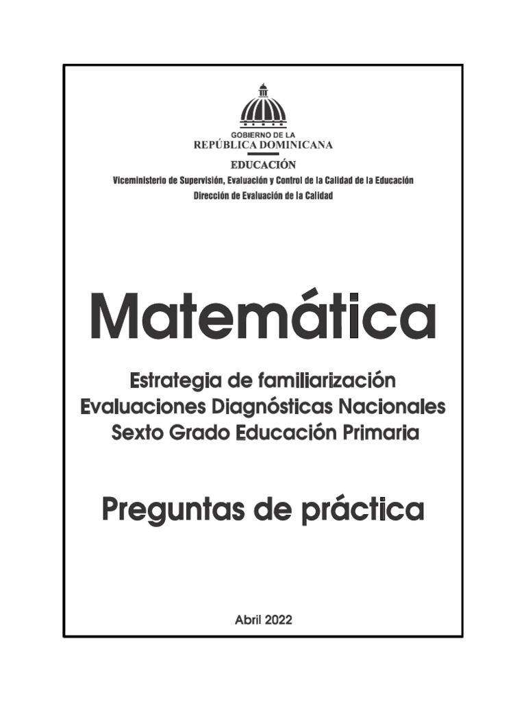 Matemática Sexto Grado de Primaria Estudiante M4 | PDF